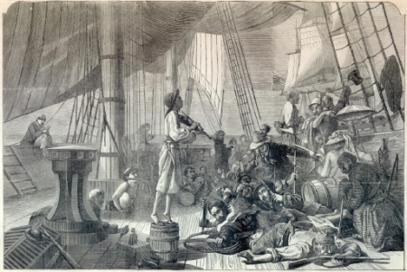 The Pirates, drawn by M. Biard for Harper’s Weekly, July 20, 1861